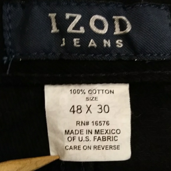 Mens Izod Jeans Black Carpenter American Style - Picture 7 of 7